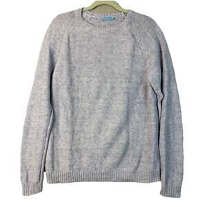 J. McLaughlin Knit Sweater Womens XL Ribbed 100% Cotton Purple Preppy Soft Cozy